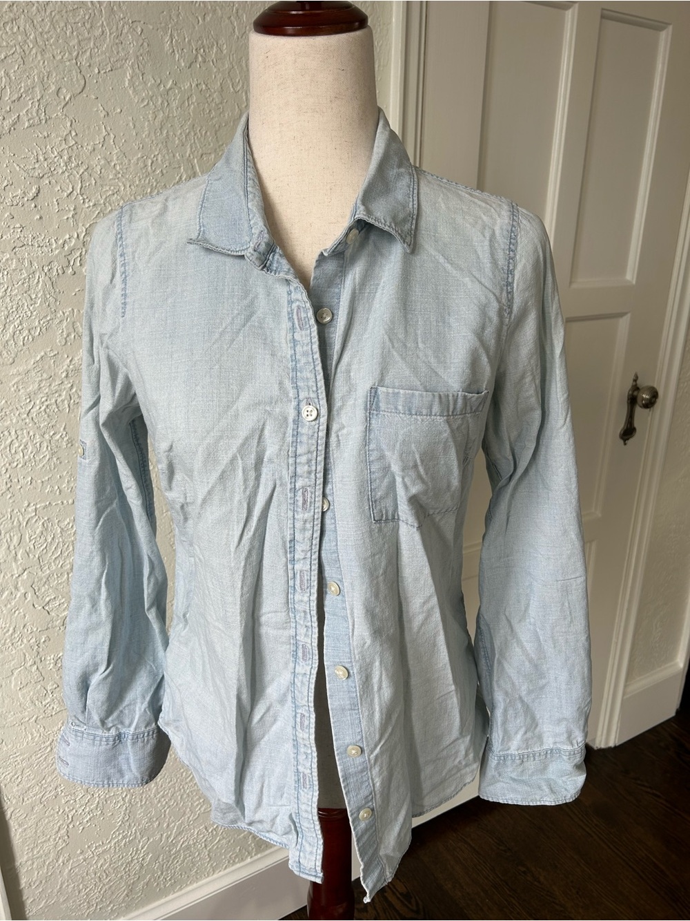 J. Crew Light Blue Chambray Classic Button-Down Shirt